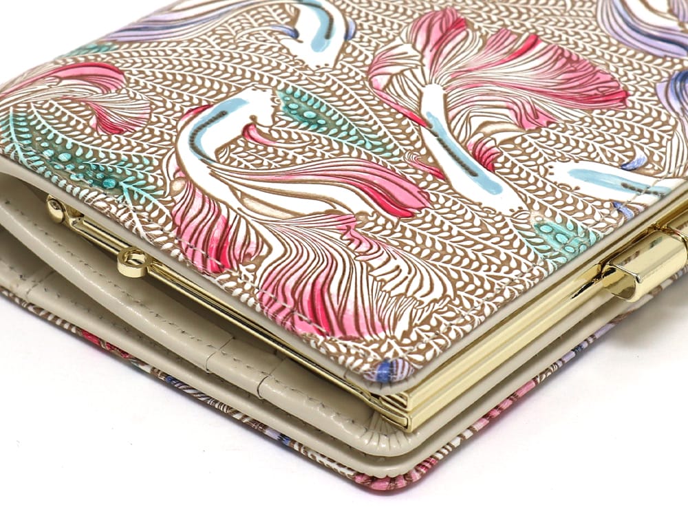 Betta (Purple) GAMASATSU Square Billfold with Clasp