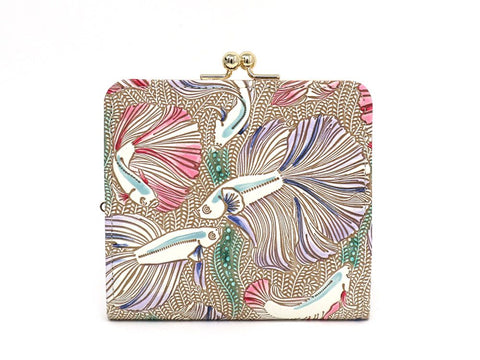 Betta (Purple) Square GAMAGUCHI Clasp Purse