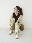 MOYO PANTS - Flowers and Cats - sizeM