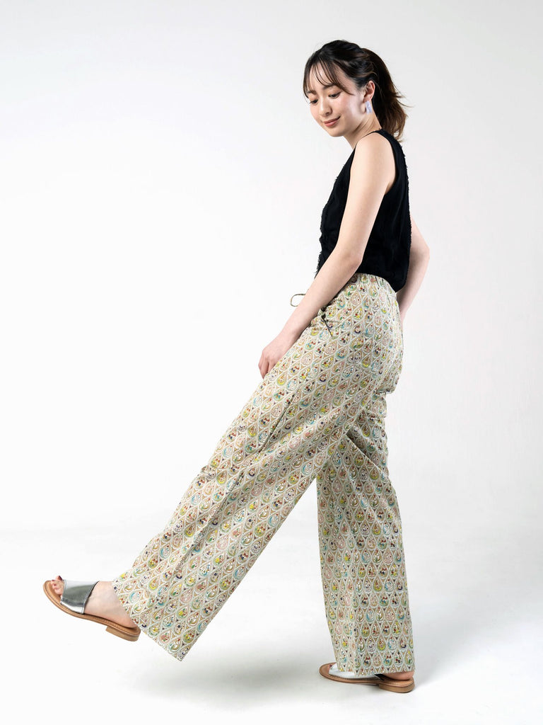 MOYO PANTS - Flowers and Cats - sizeS