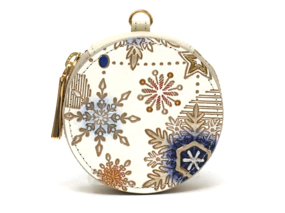 Snow Ornaments (Blue) Macaron Pouch