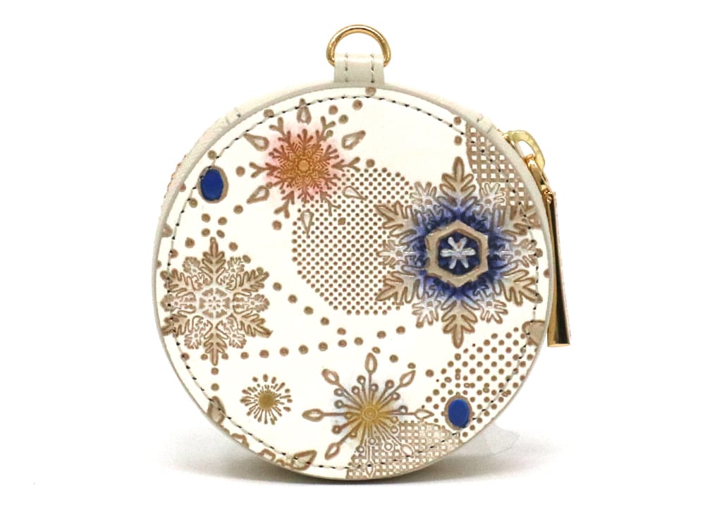 Snow Ornaments (Blue) Macaron Pouch