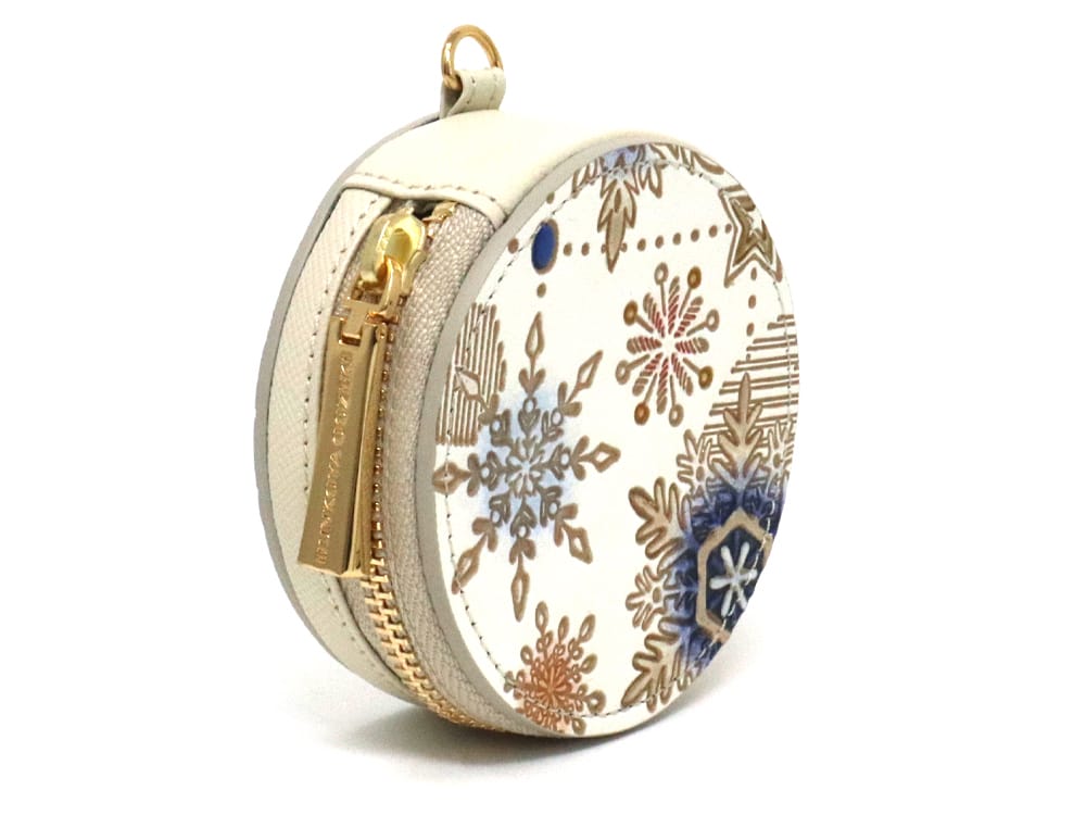 Snow Ornaments (Blue) Macaron Pouch