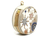 Snow Ornaments (Blue) Macaron Pouch