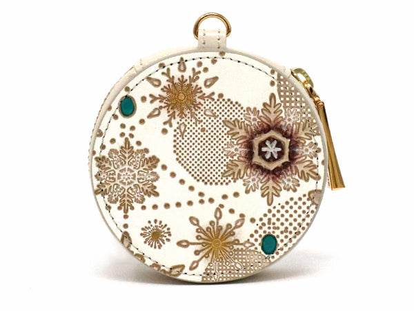 Snow Ornaments (Brown) Macaron Pouch