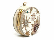 Snow Ornaments (Brown) Macaron Pouch