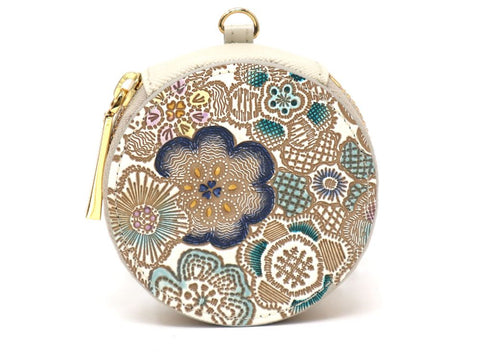 Spring Bloom (Blue) Macaron Pouch