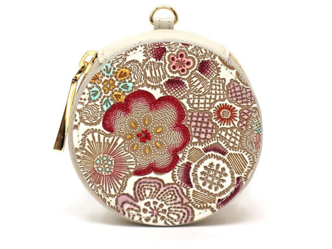 Spring Bloom (Red) Macaron Pouch