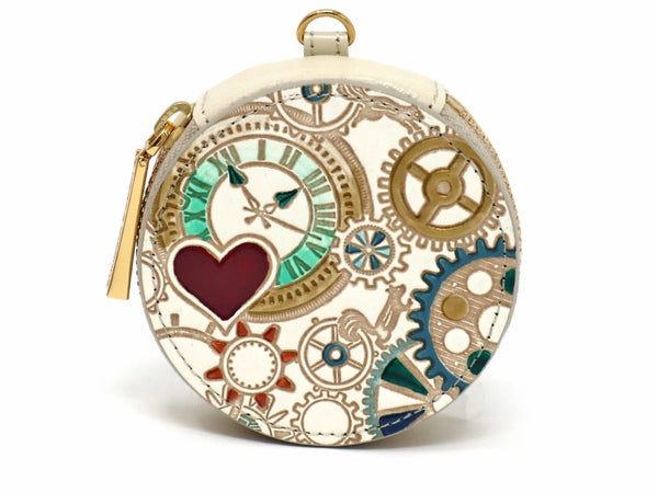 Gears Of Time (Blue-Green) Macaron Pouch