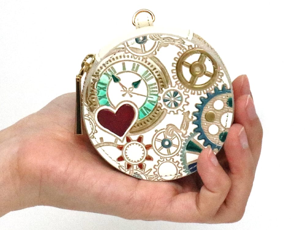 Gears Of Time (Blue-Green) Macaron Pouch