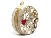 Gears Of Time (Red-Black) Macaron Pouch
