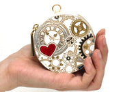 Gears Of Time (Red-Black) Macaron Pouch