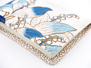 SUZURAN - Lily of the Valley (Blue) Square Coin Purse