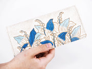 SUZURAN - Lily of the Valley (Blue) Long Wallet