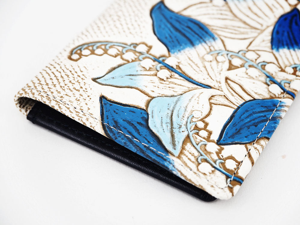 SUZURAN - Lily of the Valley (Blue) Business Card Case