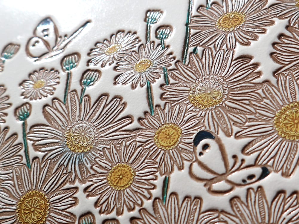 Marguerites Zippered Long Wallet