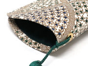 CHIRIMEN Fabric (Green) Eyeglasses Case