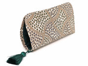CHIRIMEN Fabric (Green) Eyeglasses Case