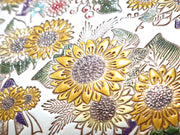 Sunflowers Square GAMAGUCHI Clasp Purse