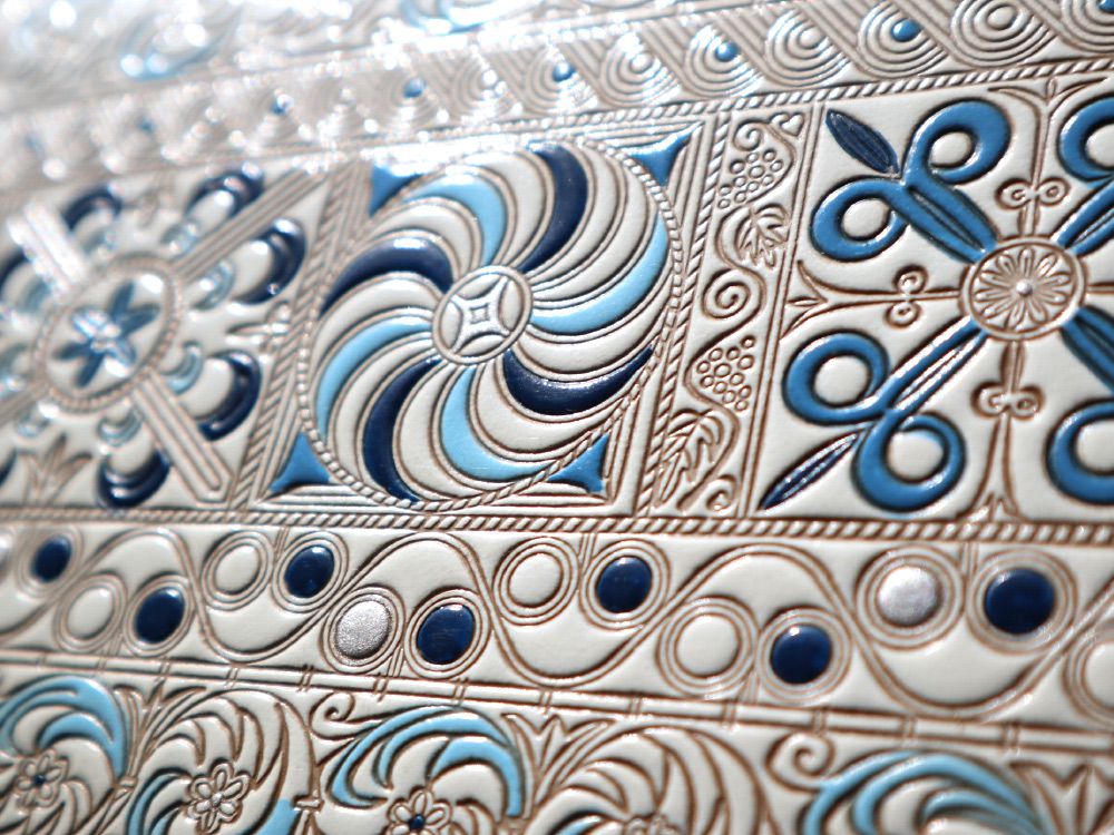 KINSHA - Persia Tiles (Blue) Macaron Pouch