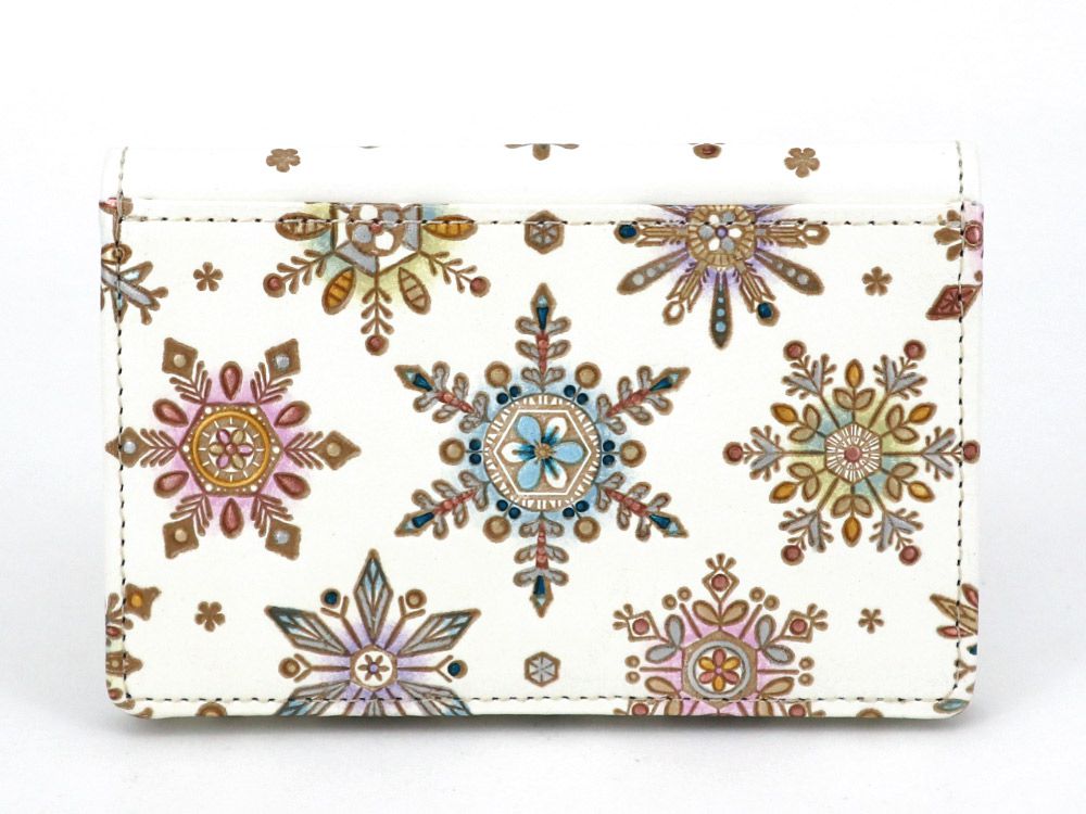 Snowflakes Double Sided Business Card Case