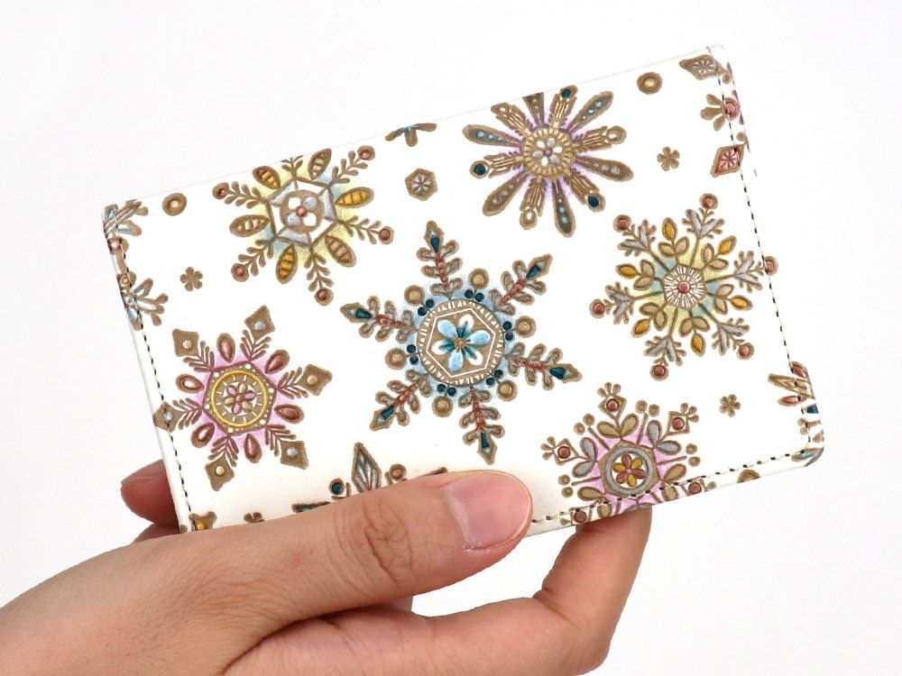 Snowflakes Double Sided Business Card Case