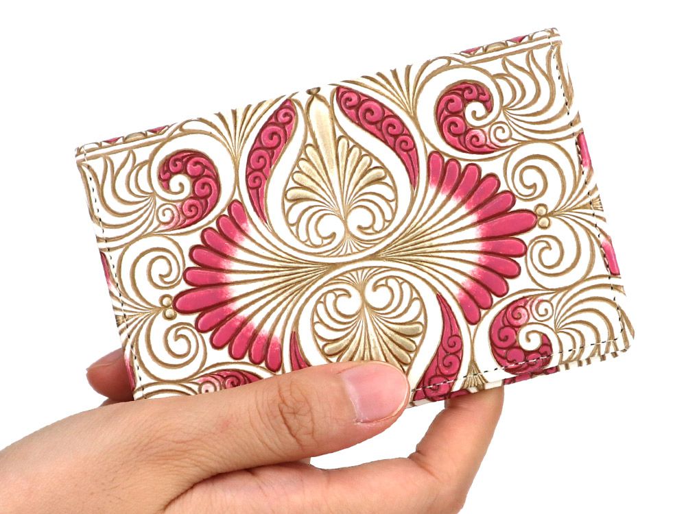 Rocaille (Cherry Red) Double Sided Business Card Case