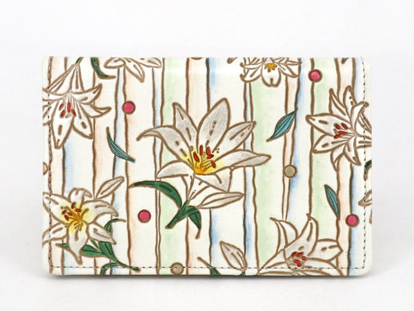 White Lilies Double Sided Business Card Case