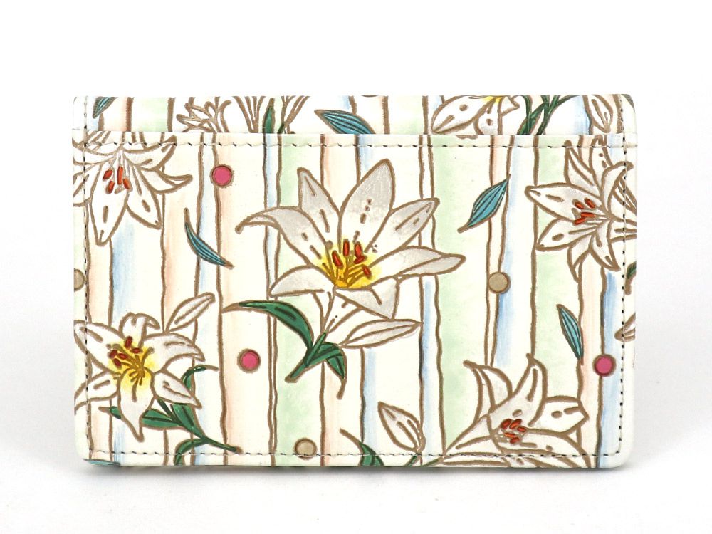 White Lilies Double Sided Business Card Case
