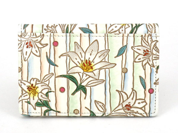 White Lilies Double Sided Business Card Case
