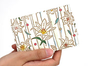 White Lilies Double Sided Business Card Case