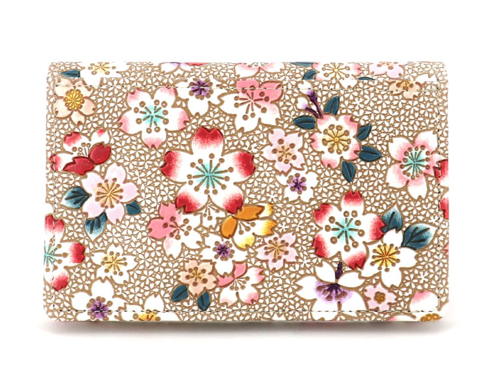 Colorful Cherry Blossoms Double Sided Business Card Case