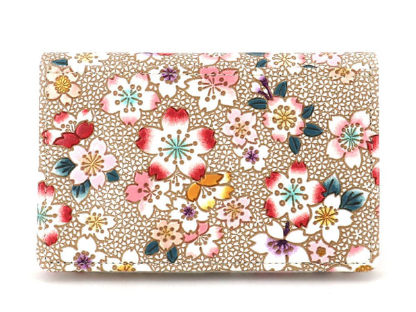 Colorful Cherry Blossoms Double Sided Business Card Case