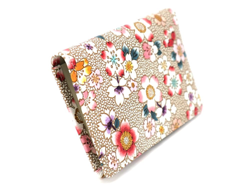 Colorful Cherry Blossoms Double Sided Business Card Case