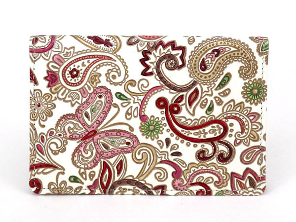Paisley (Ruby) Double Sided Business Card Case