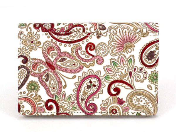 Paisley (Ruby) Double Sided Business Card Case