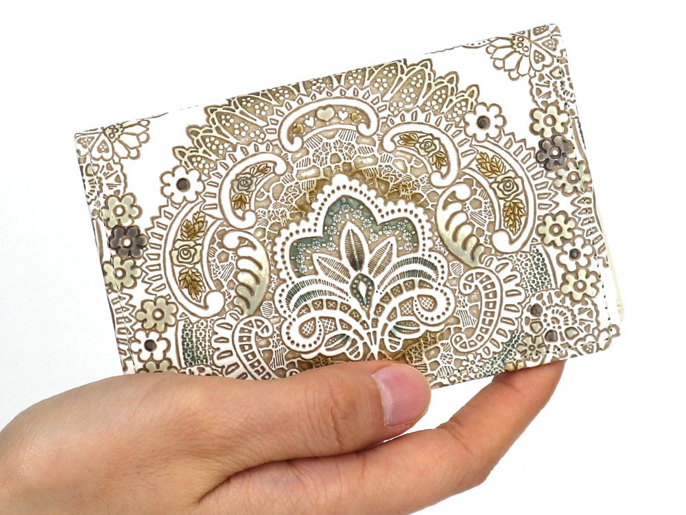 Antique Lace (Green) Business Card Case