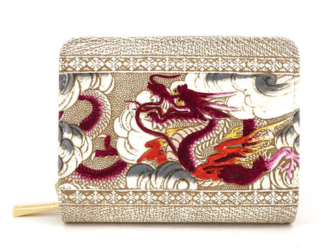 Dragon (Wine) Zippered Bi-fold Wallet