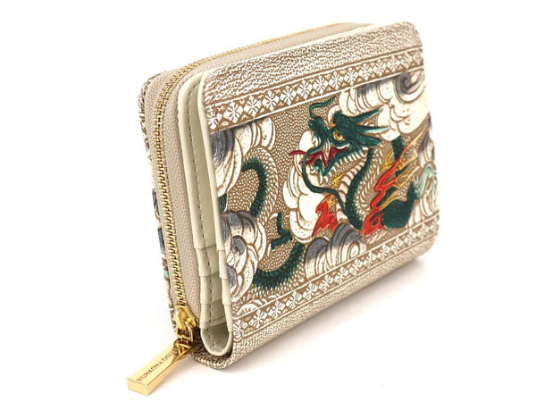 Dragon (Green) Zippered Bi-fold Wallet
