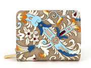 Arabesque (Blue) Zippered Bi-fold Wallet