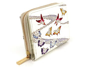 Butterflies in Fog Zippered Bi-fold Wallet