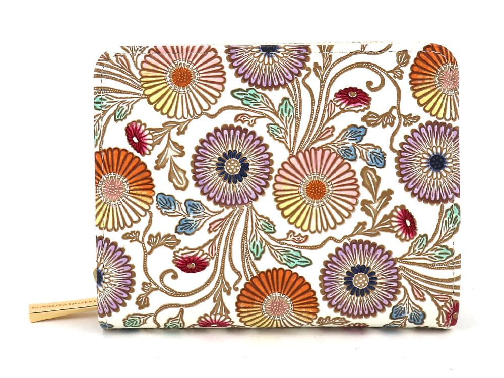 SARASAGIKU - Chrysanthemum Zippered Bi-fold Wallet