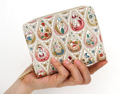Flowers and Cats (Rose) Zippered Bi-fold Wallet