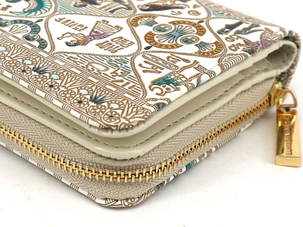 Egyptian Design (#1) Zippered Bi-fold Wallet
