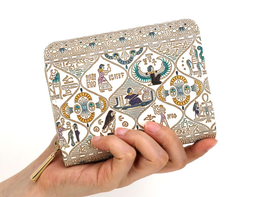 Egyptian Design (#1) Zippered Bi-fold Wallet