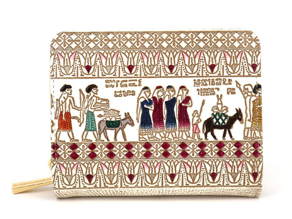 Egyptian Design (#6) Zippered Bi-fold Wallet