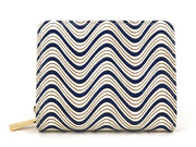 YOKONAMI Waves (Navy) Zippered Bi-fold Wallet