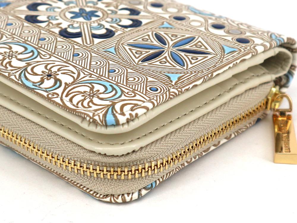 KINSHA - Persia Tiles (Blue) Zippered Bi-fold Wallet