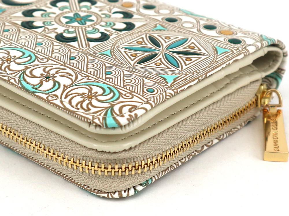 KINSHA - Persia Tiles (Green) Zippered Bi-fold Wallet