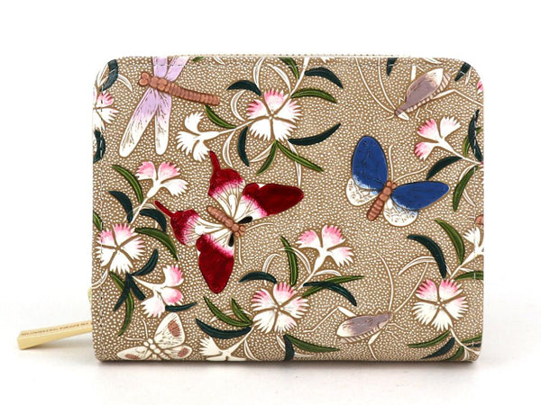 Dianthus Flowers Zippered Bi-fold Wallet